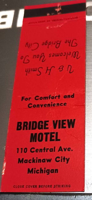 Bridgeview Motel (Bridgeview Diner, Bridge View Motel) - Matchbook